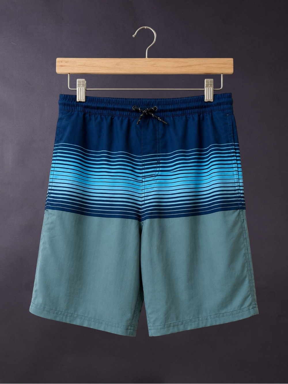 WEEKEND ACADEMY Boys XL 14/16 Striped Swim Trunks Shorts Quick Dry UPF 50